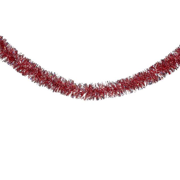 Guirlande rouge m&eacute;tallis&eacute; L180cm