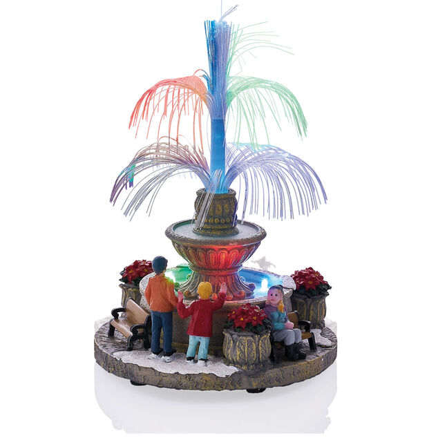 Déco de Noël fontaine lumineuse intérieur 4 LED