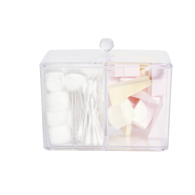 Kit coton et éponge x95 dans boîte rangement 15x10xH10cm