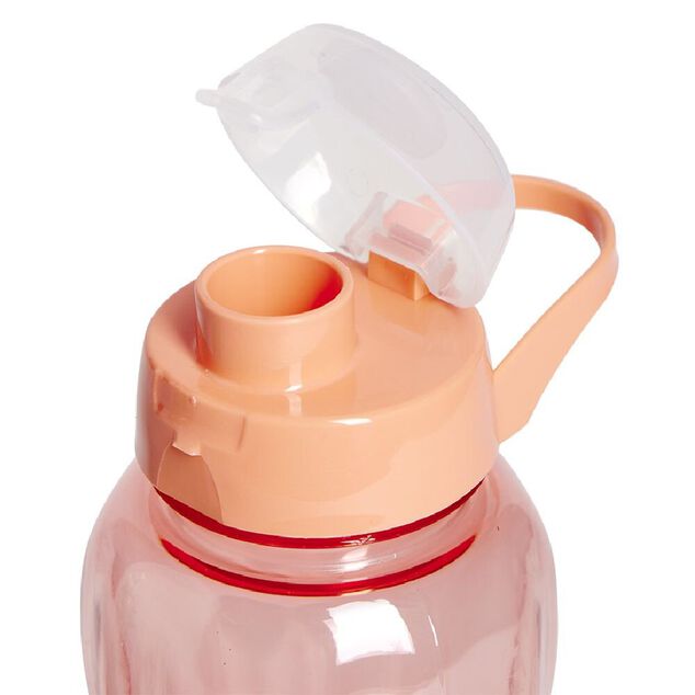 Gourde plastique rose ou vert &Oslash;8xH25cm