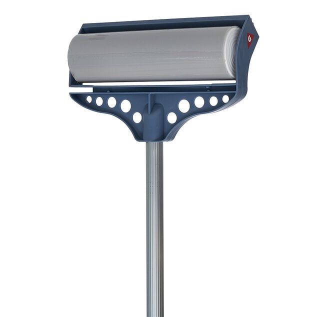 Brosse adh&eacute;sive avec manche t&eacute;lescopique