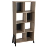 Biblioth&egrave;que en bois 8 cases Vivien 63x29,5xH129,5cm