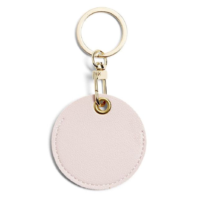 Porte cl&eacute; rond simili - 3 coloris