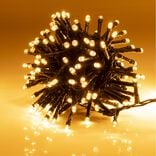 Guirlande lumineuse 400 LED cluster blanc chaud fixe clignotant L.8 m