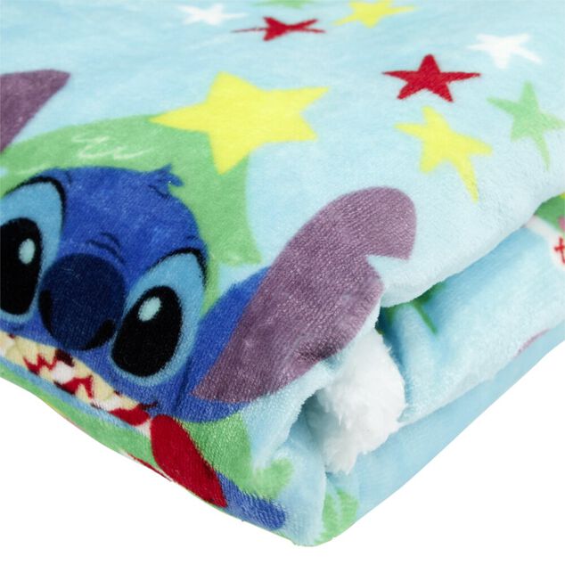 Plaid Disney Stitch No&euml;l bleu 120x150cm