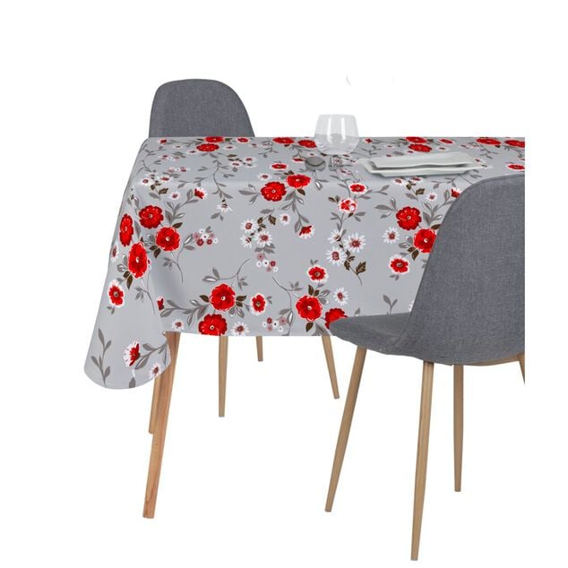 Toile cirée Betsy fleuri rouge l140cm