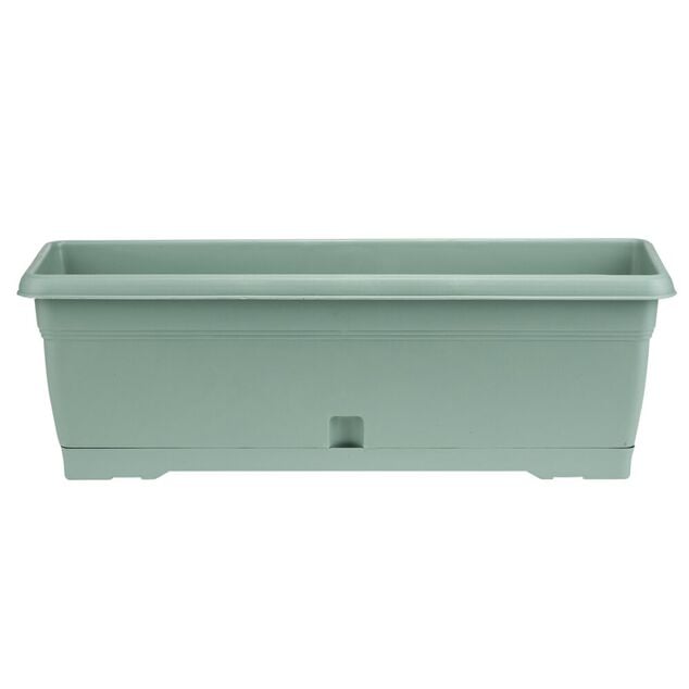 Jardini&egrave;re 10L plastique vert sauge 52x19,5xH17,5cm