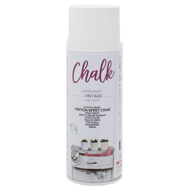 Peinture a&eacute;rosol Chalk effet craie 400 ml Blanc cass&eacute;