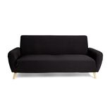 Prot&egrave;ge canap&eacute; extensible 3 places L195-230cm noir