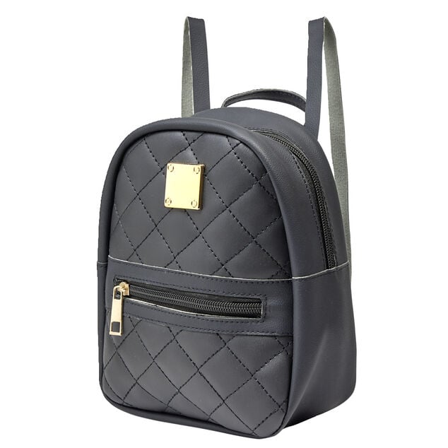 Mini sac &agrave; dos femme simili noir 17x8xH20cm