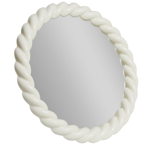 Miroir contour torsadé pastel Ø19cm (2 modèles)