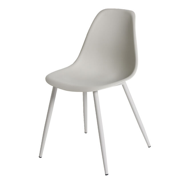 Chaise First métal et plastique gris clair 42,5x50xH78,5cm