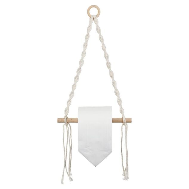 Dérouleur papier WC macramé 20xH54cm