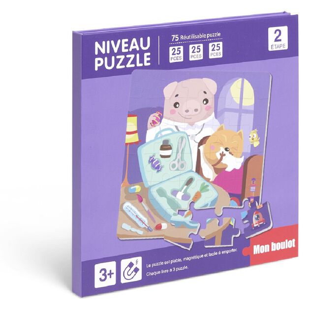 Livre 3 puzzles magn&eacute;tiques pour enfant