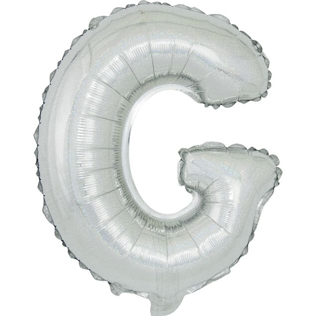 Ballon forme lettre G aluminium (2 modèles argenté ou doré)