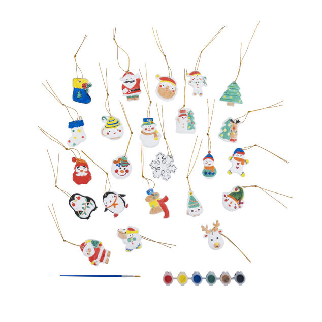 Calendrier de l'avent suspension à peindre