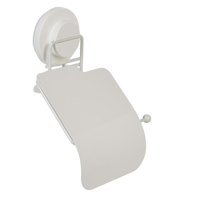 D&eacute;rouleur papier toilette &agrave; ventouse blanc