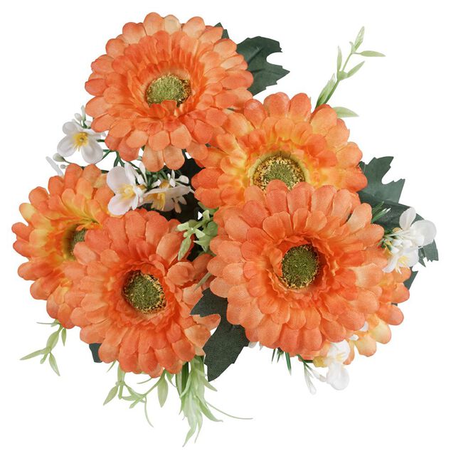 Piquet de marguerites - Fleur artificielle orange