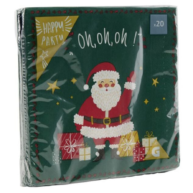 Serviette en papier à motif Père Noël x20