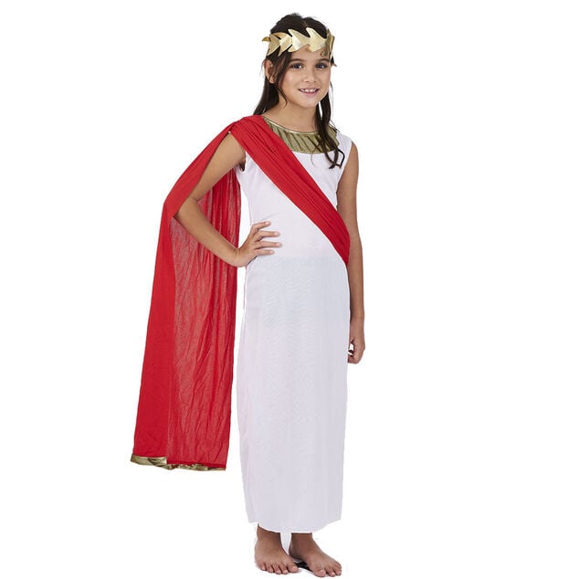 D&eacute;guisement fille D&eacute;esse robe et bandeau blanc or 4/6 ans