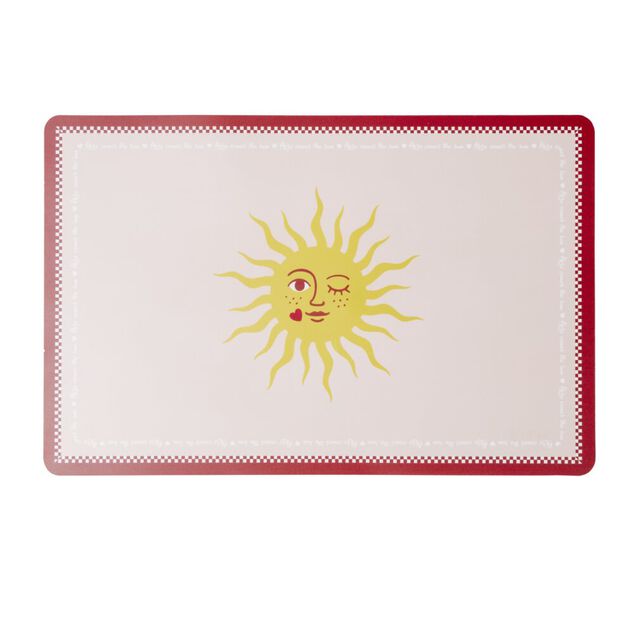 Set de table rectangulaire plastique motif tropical 28,5x43,5cm (2 mod&egrave;les)