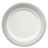 Lot de 10 assiettes en carton &Oslash;18 cm &agrave; bord gris
