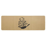 Tapis de cuisine effet lin motif cuisine 120x50 cm