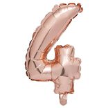 Ballon chiffre 4 rose gold 33cm