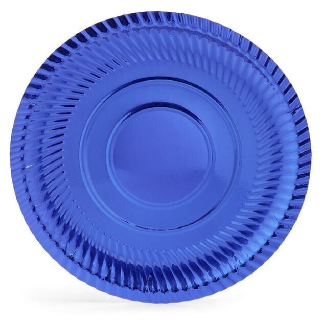 Plateau pr&eacute;sentation carton bleu m&eacute;tallis&eacute; x3