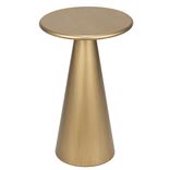 Bout de canap&eacute; rond India m&eacute;tal dor&eacute; &Oslash;32xH51cm