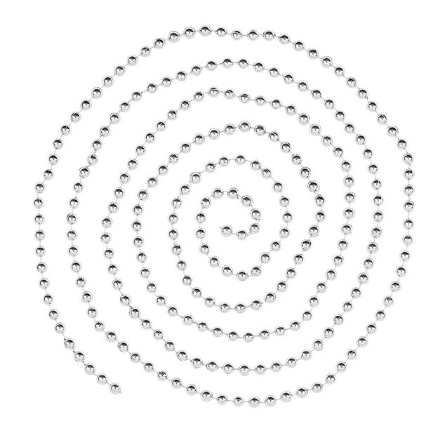 Guirlande de Noël perle argent 2,70 m