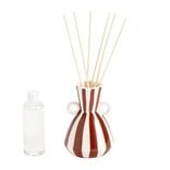 Diffuseur de parfum &agrave; b&acirc;tonnets 100ml c&eacute;ramique rayures &Oslash;9,5&times;H15,5cm (2 mod&egrave;les)