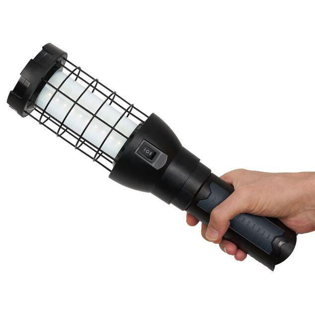 Lampe baladeuse rechargeable manche tr&eacute;pied et crochet