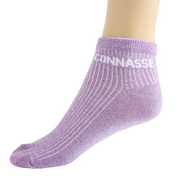 Calendrier de l'Avent chaussette paillette message haute et basse X12 paires multicolore