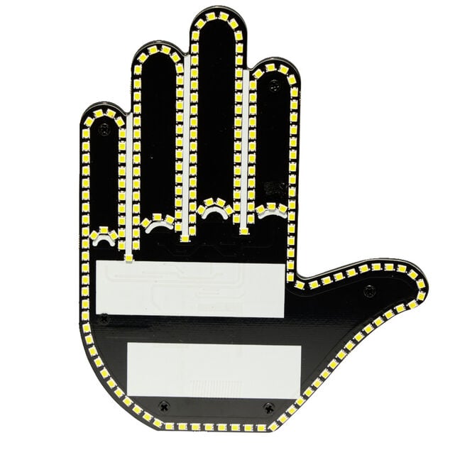 Décoration lumineuse pour arrière voiture main LED 3 positions