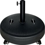Pied de parasol &agrave; roulettes 35kg &Oslash;50xH42cm noir