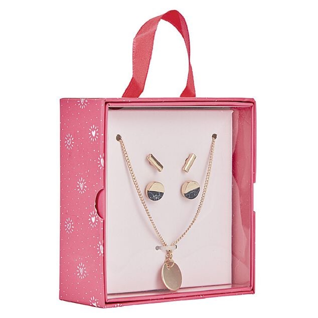 Bo&icirc;te de 5 bijoux dor&eacute;s assortis