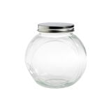 Bocal en verre transparent couvercle métal 2000ml - 16x11,5xH.16cm