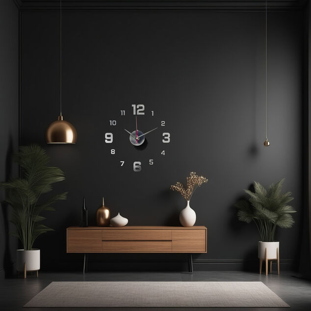 Horloge murale adh&eacute;sive &Oslash;40cm