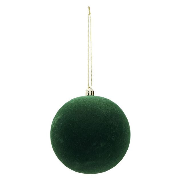 Boule de No&euml;l velours uni &Oslash;10 cm