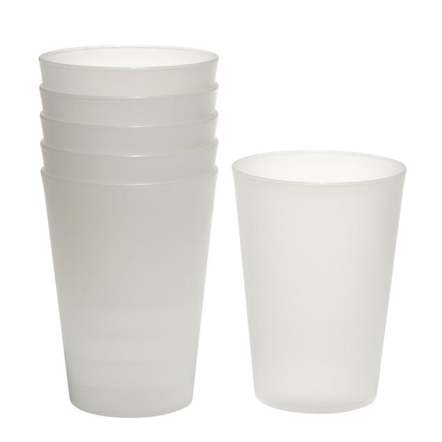 Gobelet plastique blanc translucide 27 cl x6