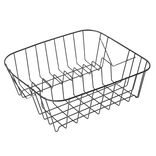 Égouttoir à vaisselle en métal noir 31,5x28,5xH10,5cm