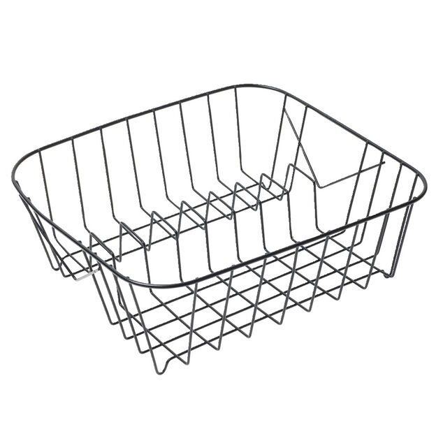 Égouttoir à vaisselle en métal noir 31,5x28,5xH10,5cm