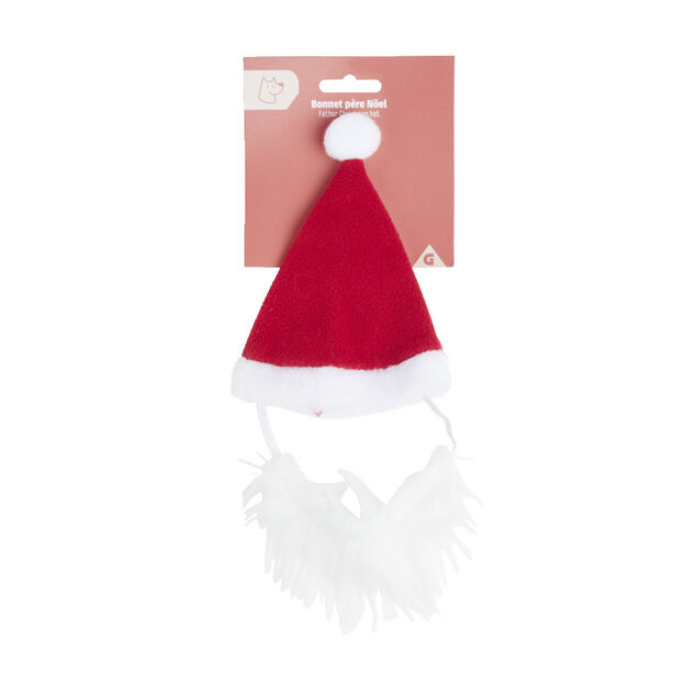 Bonnet pour chien Père Noël L17xH13cm