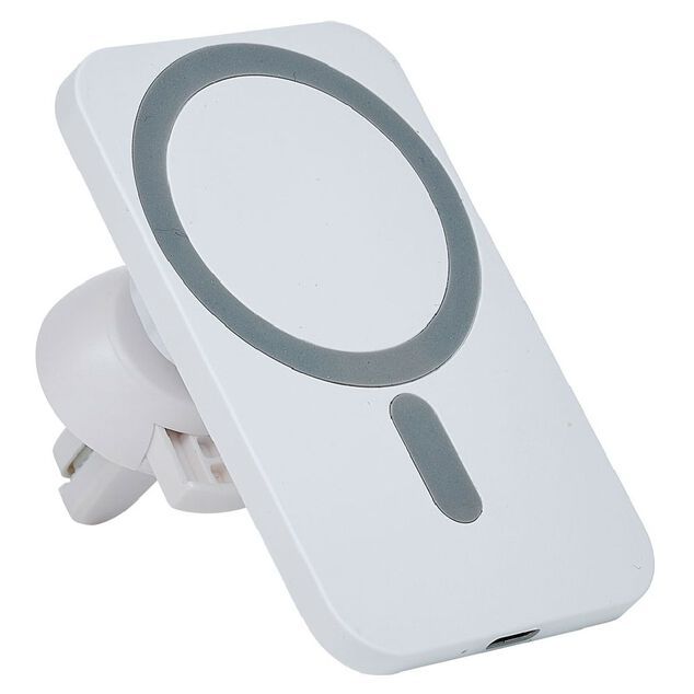 Support charge téléphone Magsafe auto blanc