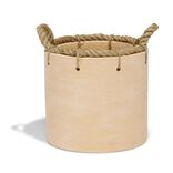 Pot terre cuite poign&eacute;e corde &Oslash;21cm