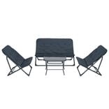 Ensemble salon de jardin 4 places Imen gris anthracite