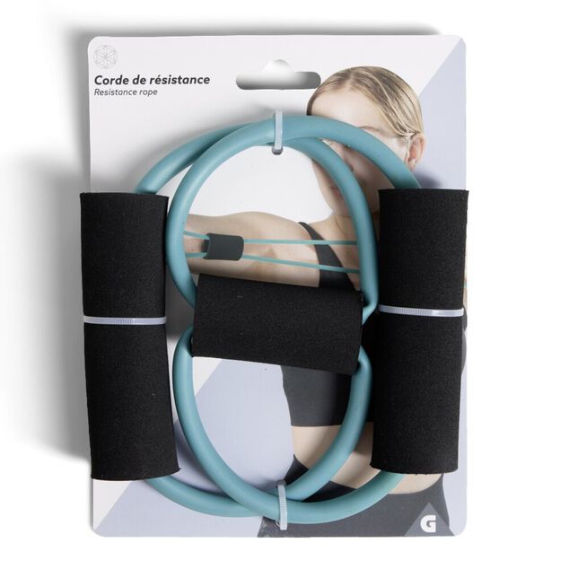 Corde de r&eacute;sistance fitness 1800mm bleu ou rouge