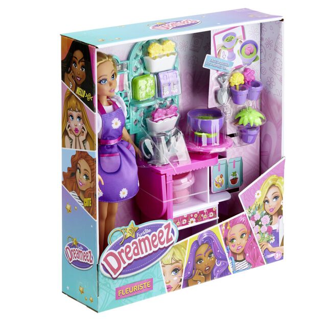 Poup&eacute;e mannequin avec accessoires m&eacute;tier (2 mod&egrave;les fleuriste ou caf&eacute;taria)