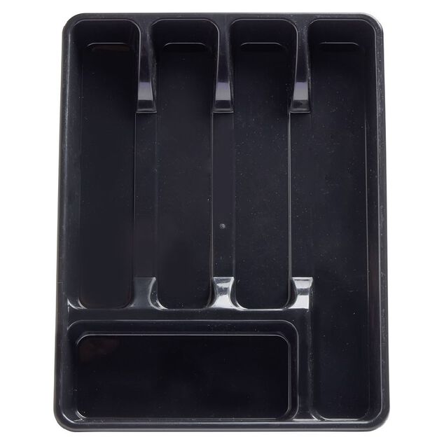 Range-couverts plastique noir